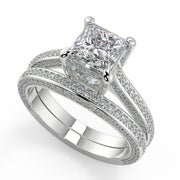 Pamela Micro Double Prong 3 Sided Princess Cut Diamond Ring - Nivetta